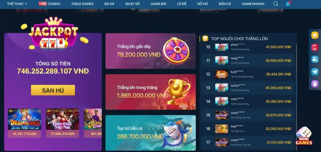 Các loại game nổ hũ phổ biến tại Bet Kucasino
